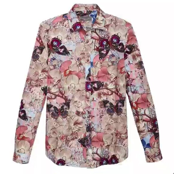 Paisley & Gray Other - Paisley & Gray Slim Fit Men’s Butterfly Print Shirt Size Large XL Long Sleeves